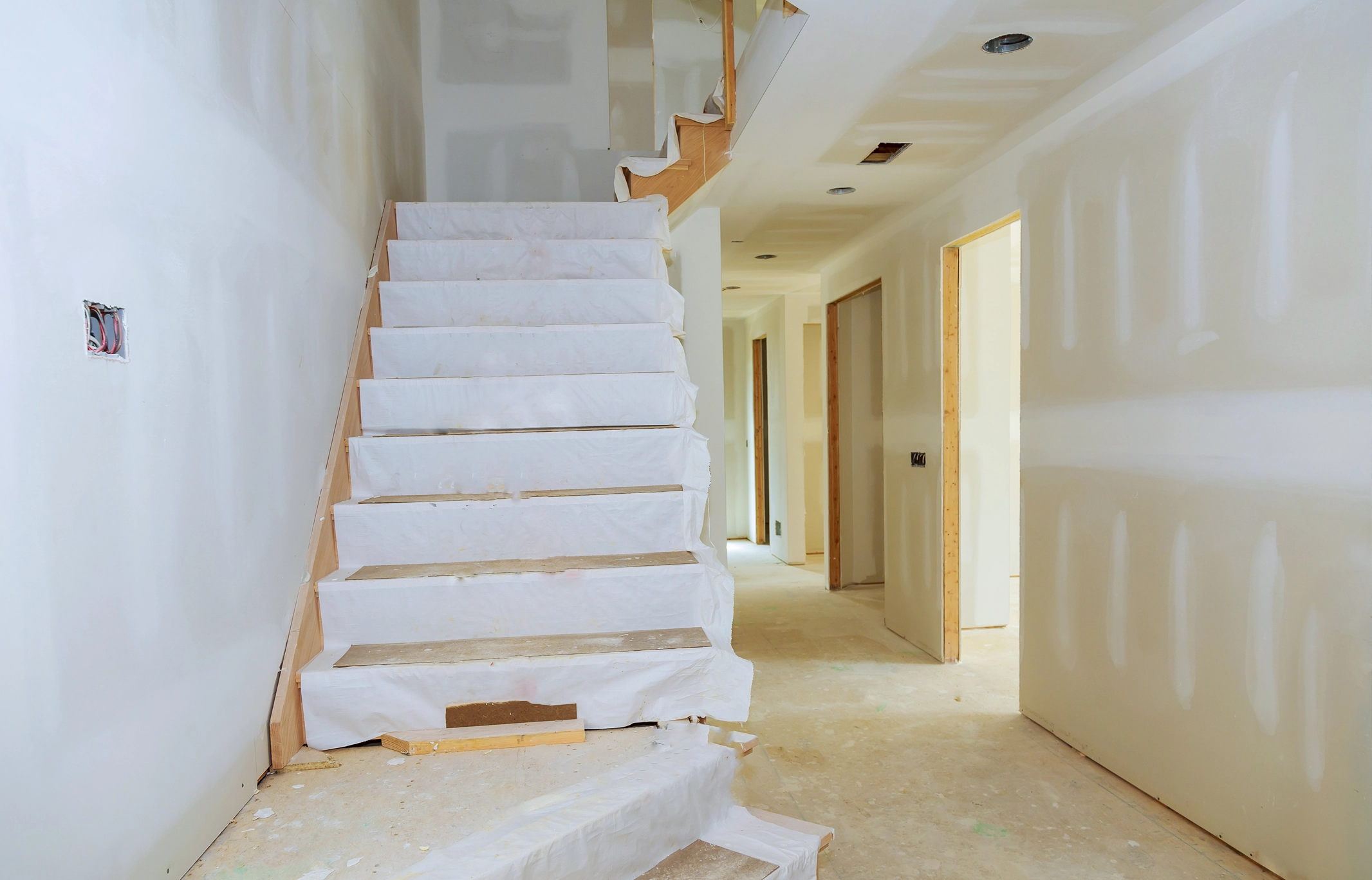 Escaleras de vivienda en construcción. Cantabria.